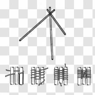 Lashing Achtsjorring Scouting Knot Rope - Kreuzbund - Sticks Transparent PNG