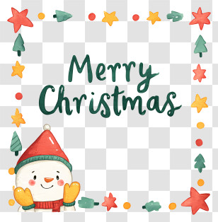 Merry Christmas Frame - Merry Christmas Watercolor Frame Transparent PNG