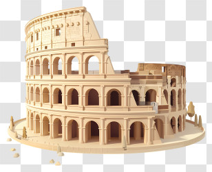 Colosseum - 3D Model Of The Colosseum In Rome Transparent PNG