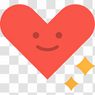 Heart Emoji - Smiling Heart Emoji With Sparkles Transparent PNG