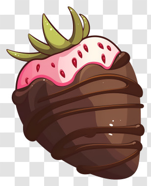 Chocolate Covered Strawberry - Chocolate Covered Strawberry Transparent PNG