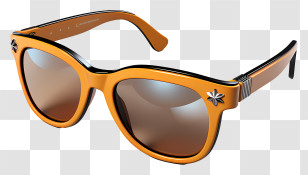 Orange Sunglasses - Bold Orange Sunglasses Design Transparent PNG