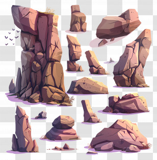 Rock Formations - Artful Rock Formations For Landscape Design Transparent PNG
