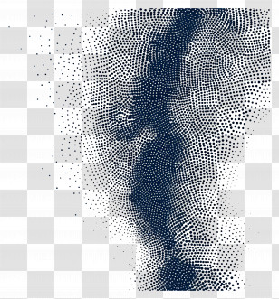 Abstract Border - Black And White Dot Pattern Transparent PNG