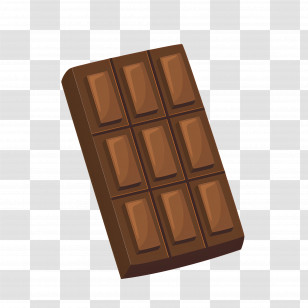 Chocolate Bar - Chocolate Bar Illustration With Segment Details Transparent PNG