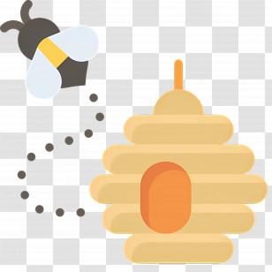 Honey Bee - Bee And Beehive Transparent PNG