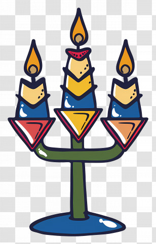 Cartoon Candle - Vintage Candelabra With Candles Transparent PNG