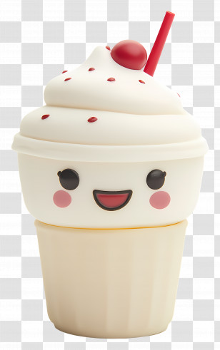 Frappe - Smiling Cute Cupcake Transparent PNG
