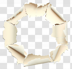 Hole Ripped Paper - Ripped Paper Circular Frame With Rough Edges Transparent PNG