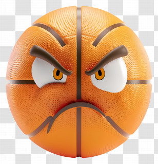 Basketball - Angry Basketball Face Illustration Transparent PNG