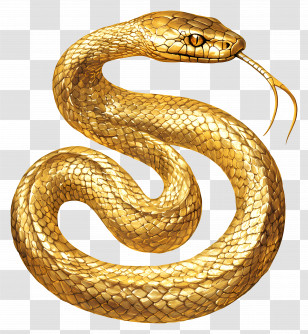 Gold Snake - Golden Snake Illustration Transparent PNG