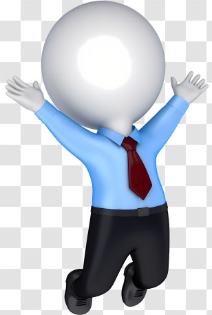 3d - Cartoon Businessman Character With Lightbulb Head Transparent PNG