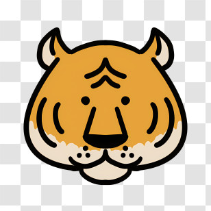 Cartoon - Cartoon Tiger Face Transparent PNG