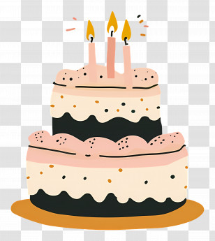 Birthday Cake With Candles - Birthday Cake With Candles For Celebration Transparent PNG