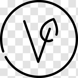 Vegetarian Symbol - Vegan Symbol In Circle Transparent PNG