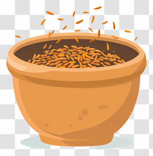 Cumin Seeds - Bowl Of Grains Illustration Transparent PNG