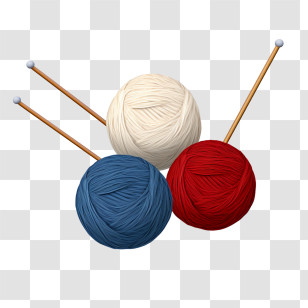 Knitting Ball - Colorful Yarn Balls With Knitting Needles Transparent PNG