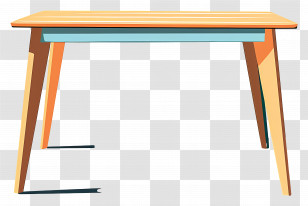 Table - Wooden Table Cartoon Illustration Transparent PNG