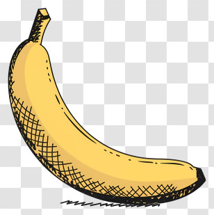 Cartoon - Yellow Banana Illustration In Cartoon Style Transparent PNG