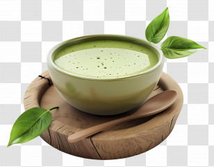 Matcha Green Tea - Traditional Matcha Tea In Ceramic Bowl Transparent PNG