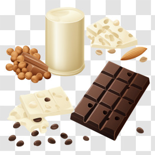 Milk Chocolate - Delicious Chocolate Assortment Transparent PNG