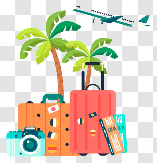 Travel - Travel And Holiday Essentials Illustration Transparent PNG