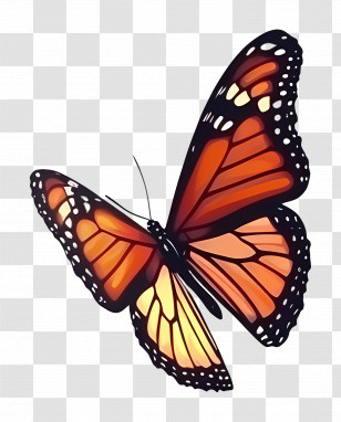 Flying Butterfly - Colorful Butterfly Illustration Transparent PNG