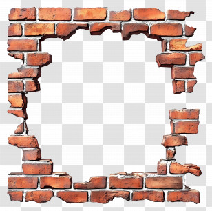Brick Wall Frame - Rustic Brick Frame Transparent PNG