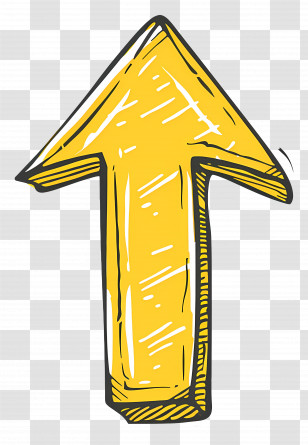 Hand Drawn Arrow - Hand-Drawn Yellow Arrow Illustration Transparent PNG
