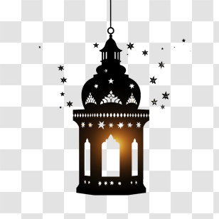 Islamic Lamp - Decorative Lantern With Stars Transparent PNG
