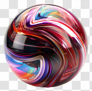 Magical Sphere - Multicolored Glass Sphere Design Transparent PNG