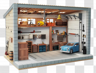 Workshop - Detailed Workshop With Tools Transparent PNG