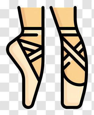 Ballet Shoes Logo - Beige Ballet Shoes Illustration Transparent PNG