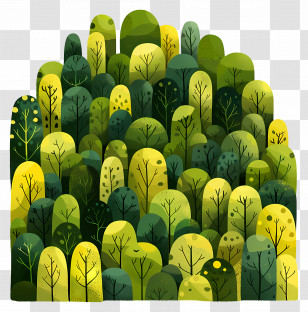 Grass Forest - Lush Green Forest Illustration Transparent PNG