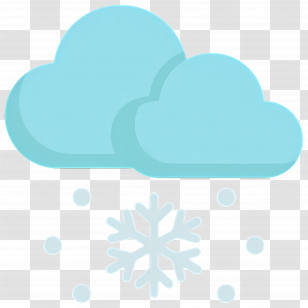Snowy Weather - Cloud With Falling Snow Icon Transparent PNG