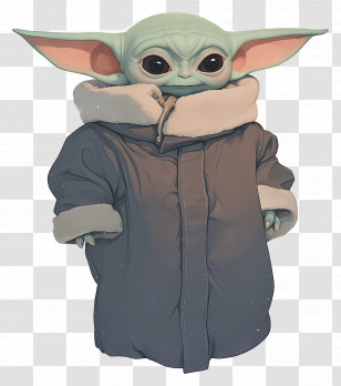 Din Grogu - Small Cute Green Alien Character Transparent PNG