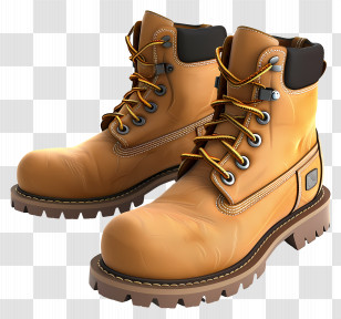 Work Boots - Durable Brown Boots For Outdoor Adventures Transparent PNG