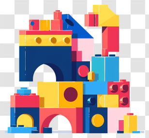 Building Blocks - Colorful Building Blocks For Creative Play Transparent PNG