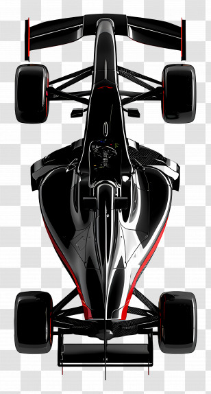 Race Car Top View - Black Formula 1 Car Top View Transparent PNG