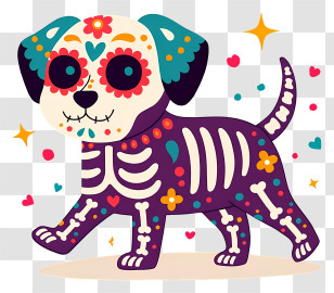 Day Of The Dead Dog - Day Of The Dead Dog Transparent PNG