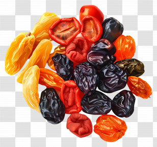 Dried Fruit - Mix Of Colorful Dried Fruits Transparent PNG