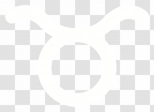 Taurus Emoji - White Taurus Zodiac Symbol Transparent PNG