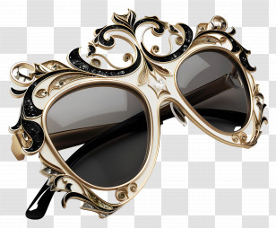 Sunglass Design - Ornate Stylish Decorative Sunglasses Transparent PNG