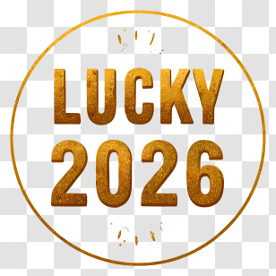 Lucky 2026 - Lucky 2026 Gold Badge Transparent PNG