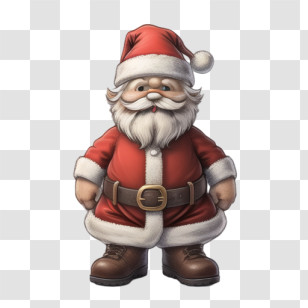 Santa Claus - Cartoon Santa Claus In Red Suit Illustration Transparent PNG