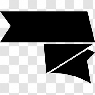 Paper Shape Banner Ribbon - BLACK RIBBON Transparent PNG