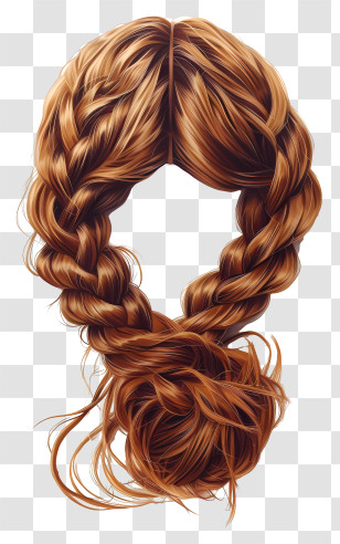 Braided Hair - Beautiful Braided Brown Hair Transparent PNG