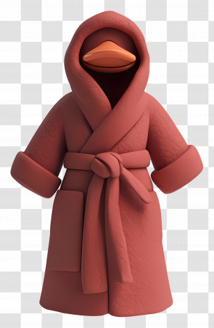 Bathrobe - Duck In Red Hooded Robe Transparent PNG