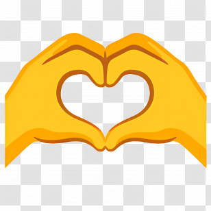 Heart Hands Emoji - Heart Hands Gesture Transparent PNG