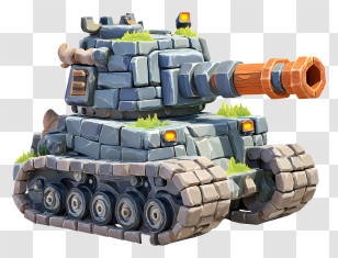 Roblox Tank - Fantasy Stone Tank With Grass Transparent PNG